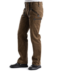Virgis Herren Zunfthose ohne Schlag  olivbraun 25
