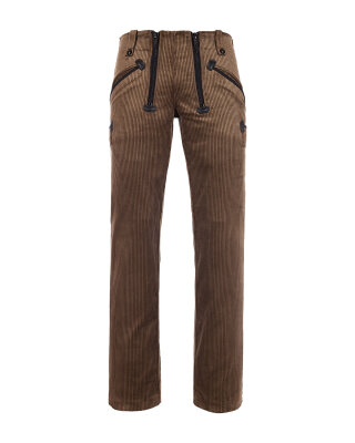 Virgis Herren Zunfthose ohne Schlag  olivbraun 60