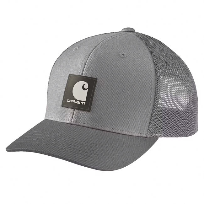 Carhartt Twill Mesh-Back Logo Patch cap asphalt One size fits most