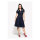 Queen Kerosin Swing Denim dress dark blue Size XS