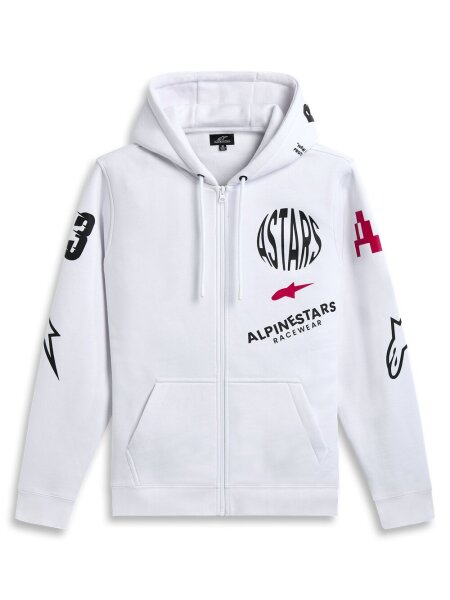 Hoodie Zip Variegate White Xl