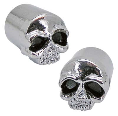 GZP Skull valve stem covers w/blk eyes p (IT)