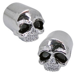 GZP Skull valve stem covers w/blk eyes p (IT)