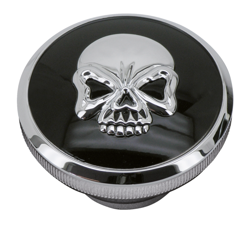 GZP Skull blck/chrome Gas cap set 84-96 (IT)