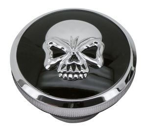 GZP Skull blck/chrome Gas cap set 84-96