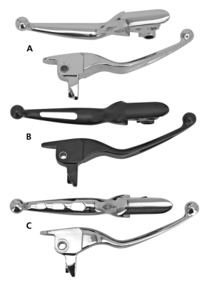 GZP Chr FLH/T08-16 levers, cable clutch (IT)