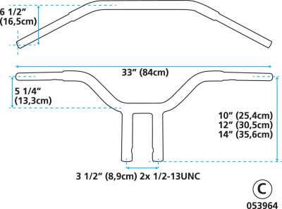GZP Chr 14.5" rise Clubstyle Chonkybar (IT)