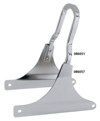 GZP Chrome Shorty sissybar upright 8.75" (IT)