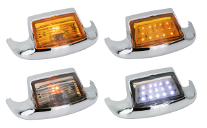 GZP Chrome ABS fender tip front amber le