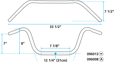 GZP Handlebar Custom low 8-1/2" /w dimp (IT)