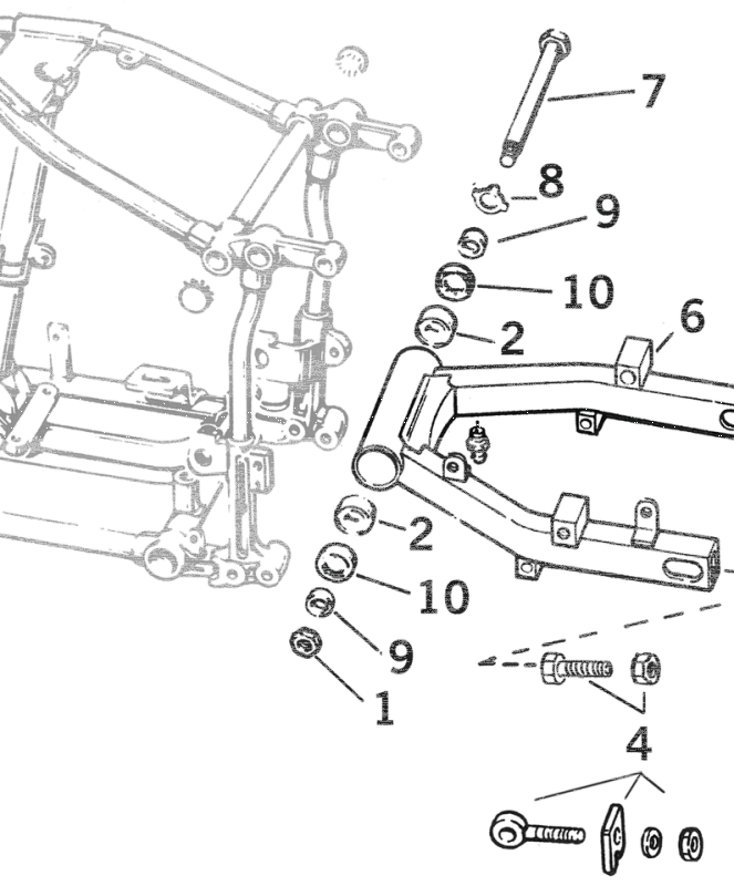 GZP Swingarm pivot bolt 58-83 47510-5 (IT)