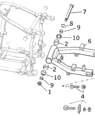 GZP Swingarm pivot bolt 58-83 47510-5 (IT)