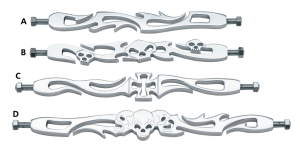 GZP Shift rod Skull LCR Billet Alu Chr11