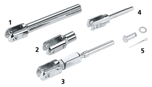GZP Clevis, Rear brake rod, chrome