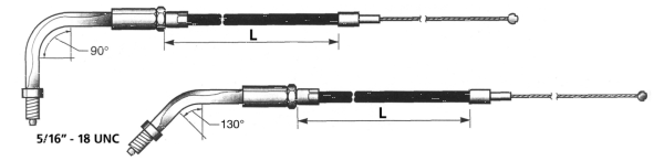 GZP Black BT81 LN=37" 135dgr throttle (IT)
