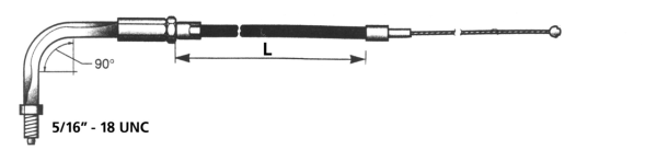 GZP Black BT90 LN=33" 90dgr throttle (IT)