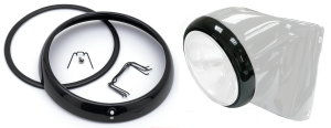 Black 7" headlight trim ring
