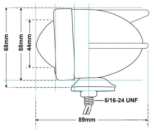 GZP 3 winged bullet light red single fil (IT)