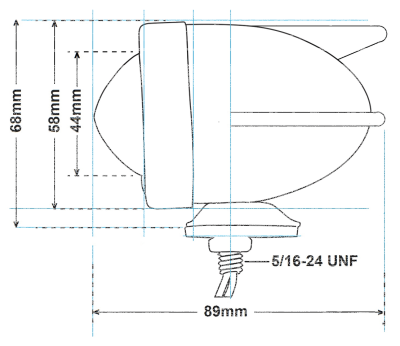 GZP 3 winged bullet light red single fil (IT)