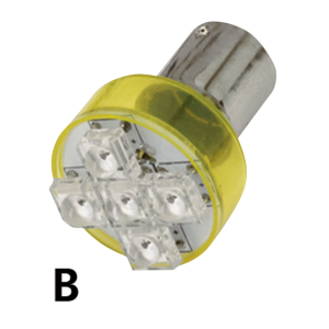 GZP SINGLE COMPACT LED BULB RED BA15S (IT)