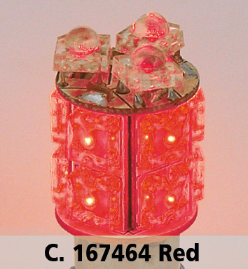GZP 360 DEGREE 13 X LED BULB RED BA15S (IT)