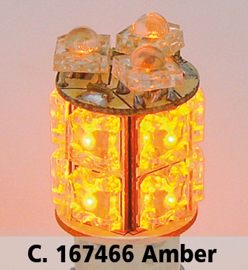 GZP 360 DEGREE 13 X LED BULB AMBER BA15S (IT)