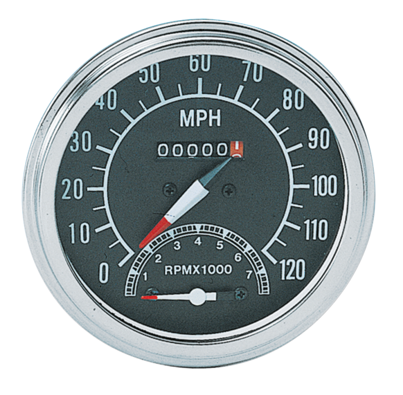 GZP Speedo/Tacho combo MPH, black face, (IT)