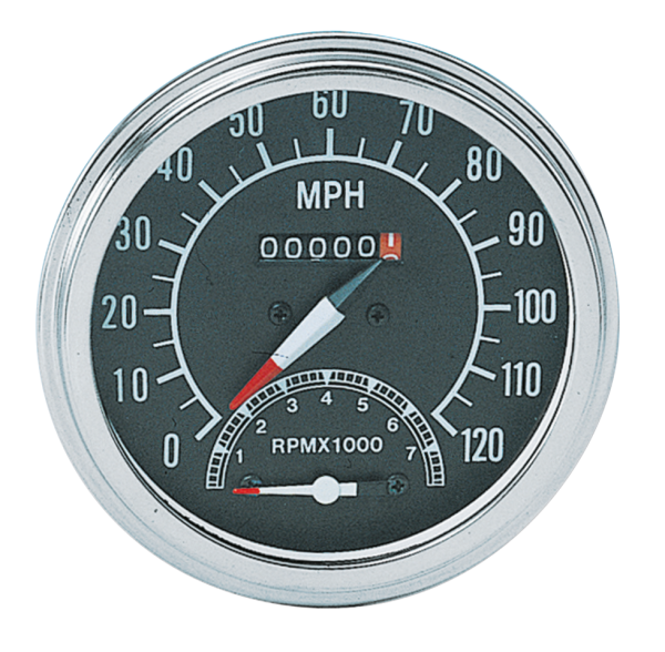 GZP Speedo/Tacho combo MPH, black face, (IT)