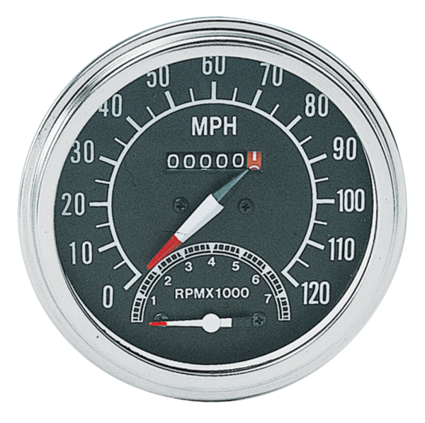 GZP Speedo/Tacho combo MPH, black face, (IT)