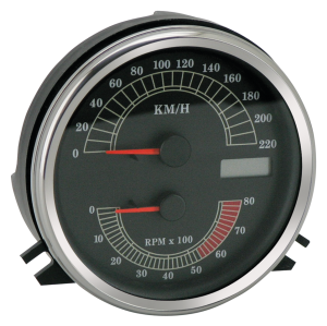GZP Black Speedo/Tacho kit KMH