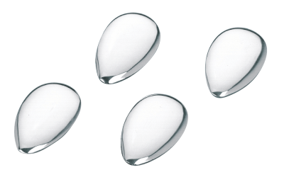 GZP Chrome Teardrop Concho