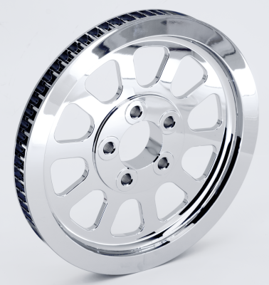 GZP Chrome 8-Spoke 66T 20mm belt sprocke