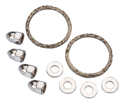Evolution exhaust chr. acorn/gasket kit
