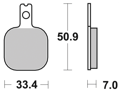 SBS HF Brake pads Billet 6 (6pack)