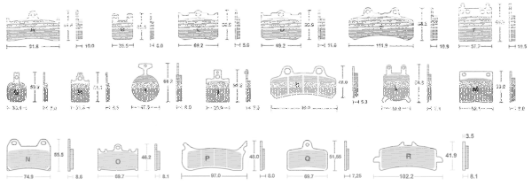 SBS HF Brake pads GMA 4/PM 2 piston (IT)