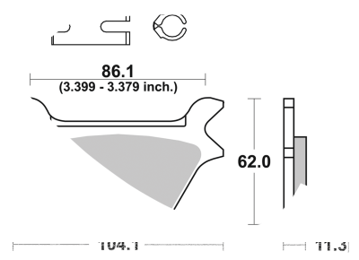 SBS HF Brake pads 87up rear #44209-87 (IT)