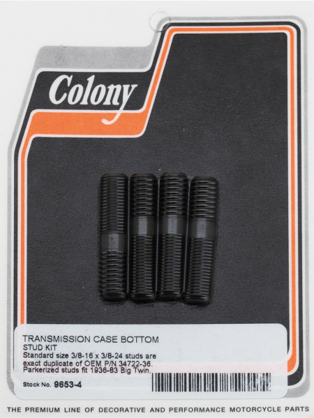 4pck Transm. stud kit std 3/8-16x3/8-24 (IT)