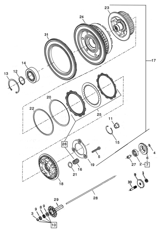Cable clutch Pushrod BT06-up (IT)