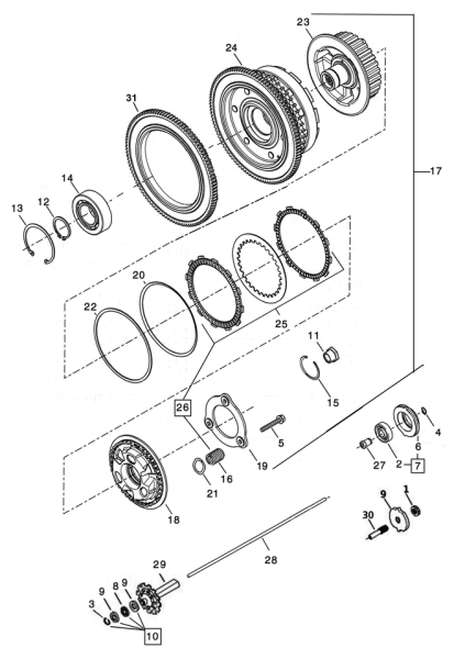 Cable clutch Pushrod BT06-up (IT)