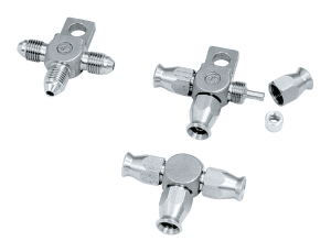 Brakeline Tee 3/8 UNF w/mnt tab st