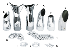 Supertrapp chrome slash/cut end cap (IT)