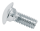 5pck Carriage bolt chrome 3/8-16x1 (IT)