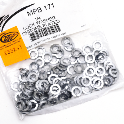 100pck Chrome lockwasher 1/4 (IT)