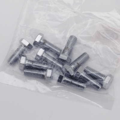 10pck Chrome hex head screws 3/8-16x1 (IT)