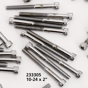 10pck Chrome allen screws 10-24x2 (IT)