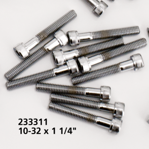 10pck Chrome allen screws 10-32x1-1/4 (IT)