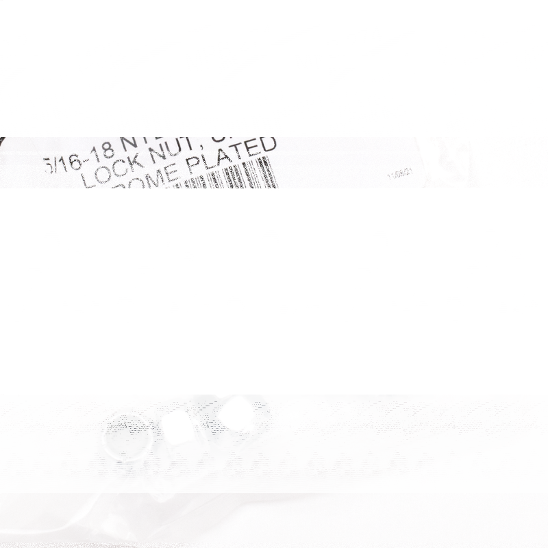 10pck Chrome nylock nuts 5/16-18 UNC (IT)