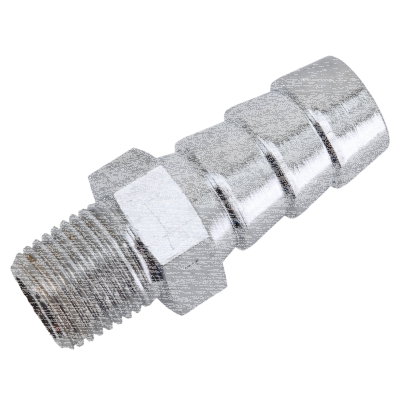 Chrome brass barb fitting 1/8"-27NPTX3/8 (IT)