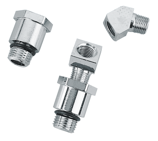 Chrome plated oil gauge fitting H-D 70up (IT)