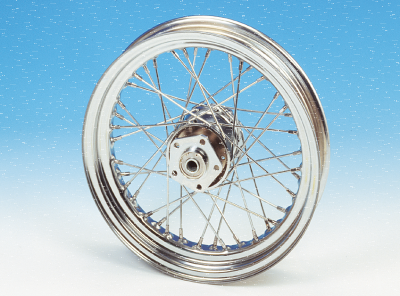 Cplt wheel 16" steel hub 7/16 stainl.sp (IT)